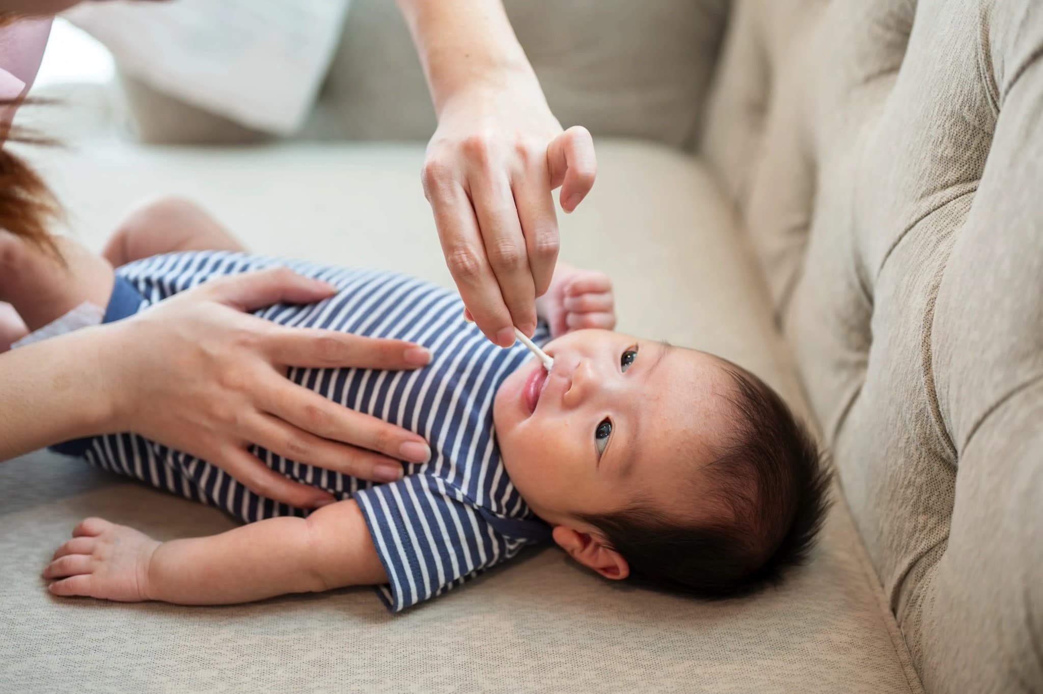 Simple cheek swab collection at home